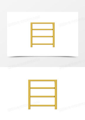 卡通扁平简易货架免抠元素