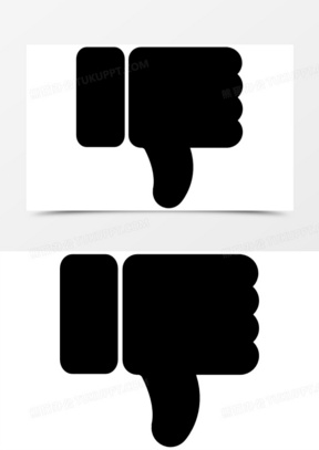 拇指向下的手势图标