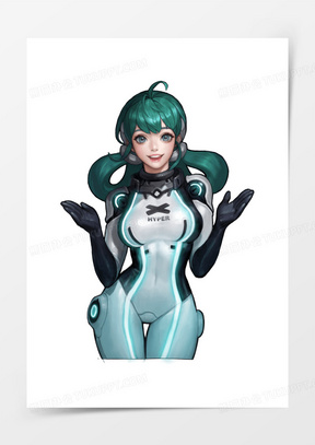 卡通女性科技服装