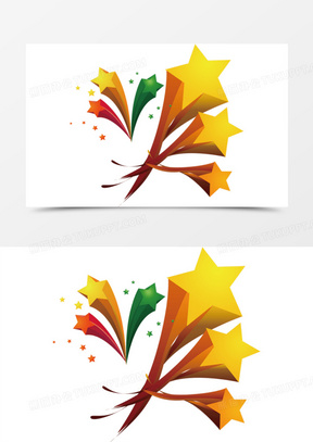 彩色卡通卡通活动五角星