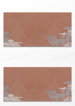 深色复古历史文化文物宣传背景