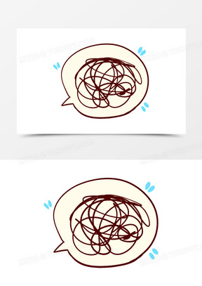 团装饰元素121矢量卡通线团310手绘卡通综艺表情装饰一团乱线免抠素材