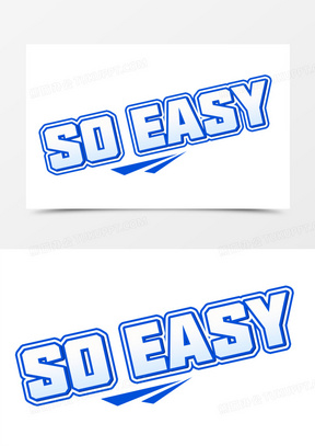 soeasy蓝色卡通艺术字
