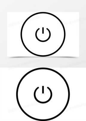 电源概述圆形按钮图标