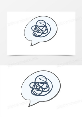 手绘卡通综艺表情装饰一团乱线免抠素材