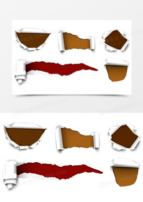 撕裂纸张图片素材