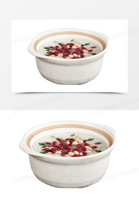 腰豆花生砂锅粥