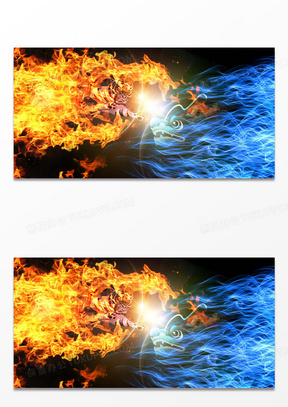 冰与火碰撞对抗火焰竞技背景70蓝火纸牌82黑色高档蓝火主图60蓝火110