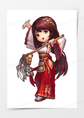 卡通动漫武侠女孩