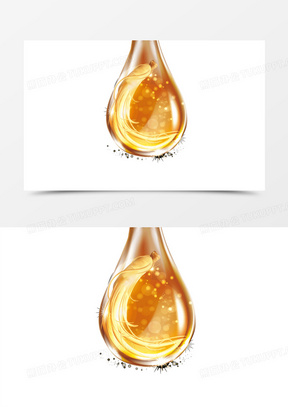 一滴人参精油矢量素材