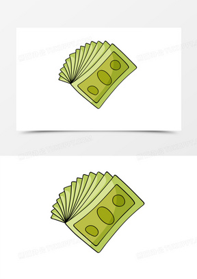 卡通美元图片素材