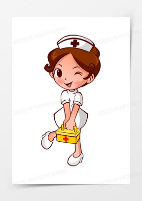 可爱俏皮女性护士