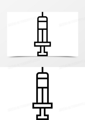 针管注射器图片卡通大全_熊猫办公
