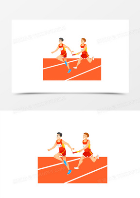 赛跑卡通图片素材