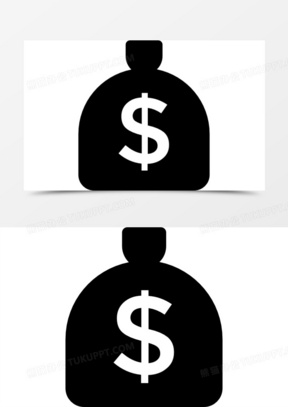 钱袋子与美元符号图标