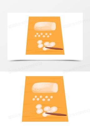 擀饺子皮图片卡通可爱