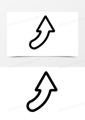 上升箭头符号图标