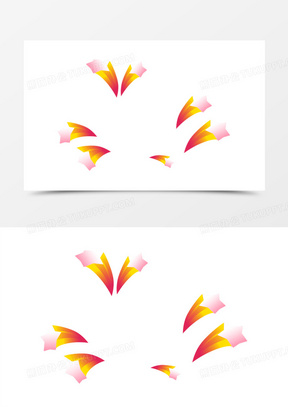 彩色卡通可爱装饰五角星设计