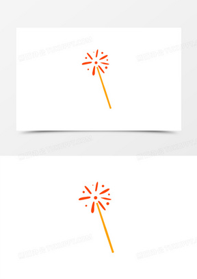 卡通手绘免抠烟花棒元素
