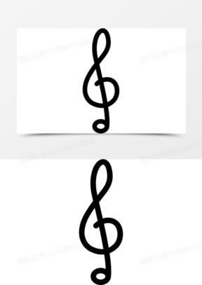 五线谱的高音谱号360五角星的高音谱号和注意图标00高音谱号图标20
