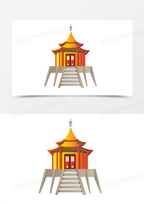 手绘辽宁沈阳标志建筑沈阳故宫免抠素材