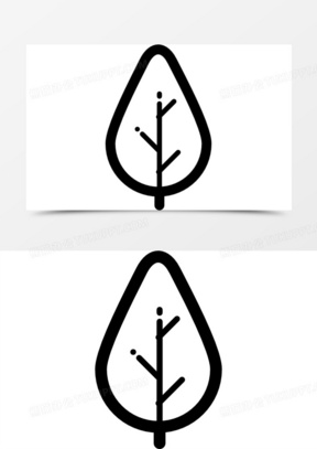 树叶子的轮廓形状图标