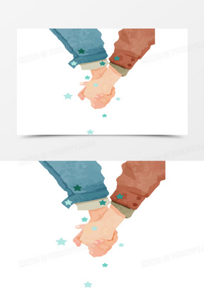 手绘手牵手