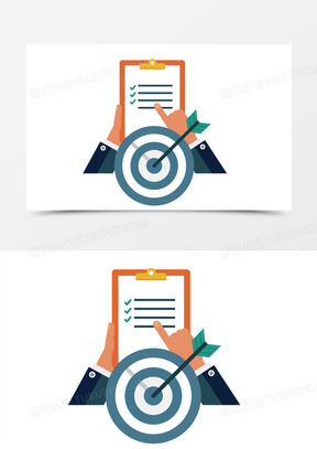 矢量商业目标691黄色目标达成完成图标素材710手绘卡通完成目标免抠