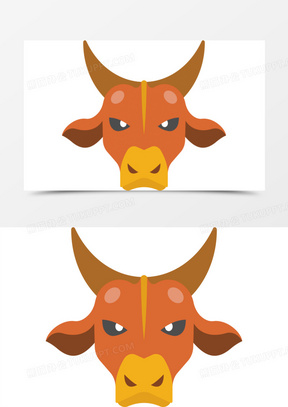 卡通牛头图片素材