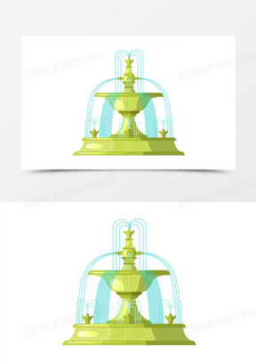 喷泉图片卡通可爱版