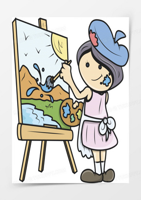 画家卡通素材_画家卡通图片_画家卡通素材图片下载_熊猫办公