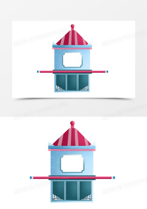 卡通手绘轿子元素