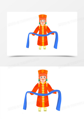 手绘哈达免抠元素