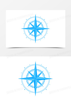 蓝色矢量创意方向指针素材