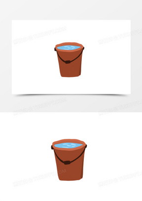 卡通手绘免抠一桶水元素