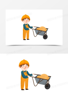 卡通手推车素材_卡通手推车图片_卡通手推车素材图片下载_熊猫办公