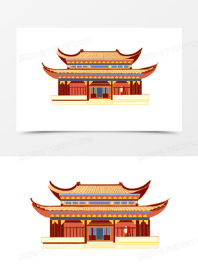 县老爷元素241手绘插画风公堂审案元素130手绘卡通矢量衙门公堂素材