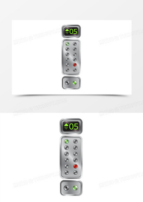 电梯按钮卡通图片
