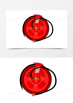 手绘卡通通用路边消防水管素材