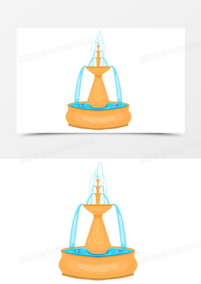 喷泉图片卡通可爱版