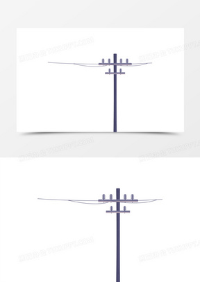 一排电线杆简笔画图片