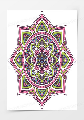 花图腾图片素材