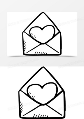 情书信封图片素材