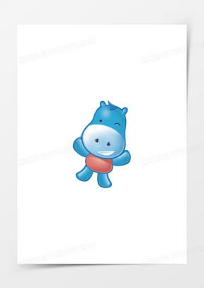 张大嘴巴的河马卡通图片