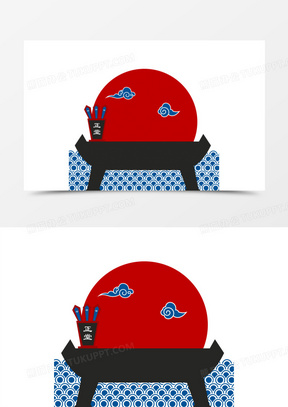 卡通矢量衙门公堂素材130手绘插画风公堂审案元素241手绘插画风古代