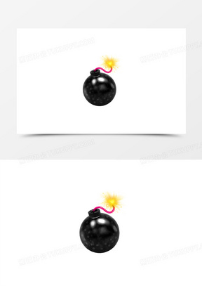 漫画炸弹地雷图标