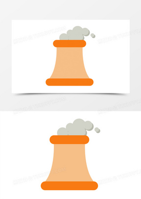 手绘矢量烟囱图标素材