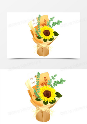 向日葵花束素材 向日葵花束图片 向日葵花束素材图片下载 熊猫办公