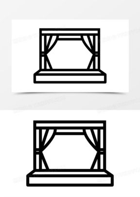 舞台剧场简笔画图片