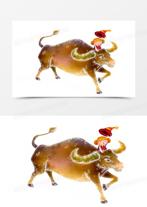 骑牛图片素材